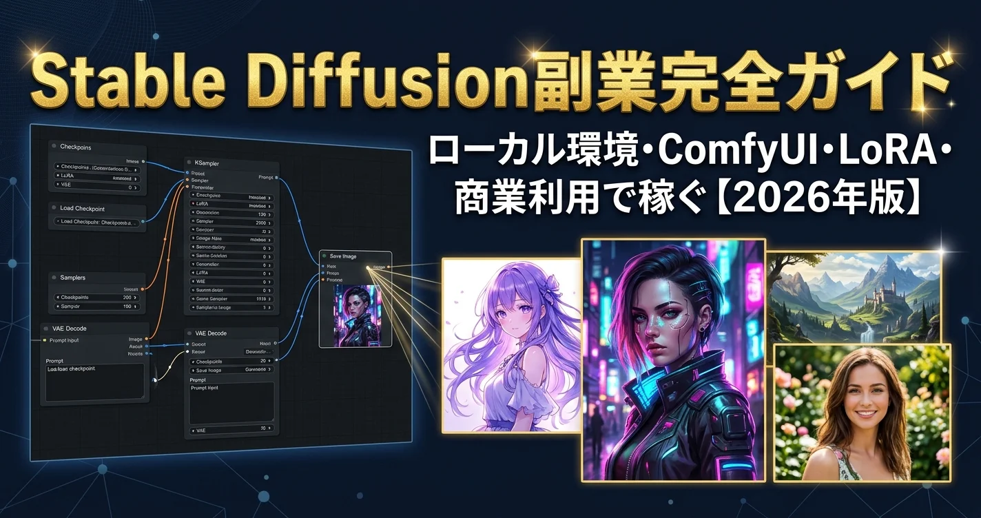 Stable Diffusion副業完全ガイド【ローカル環境・ComfyUI・LoRA活用2026年版】