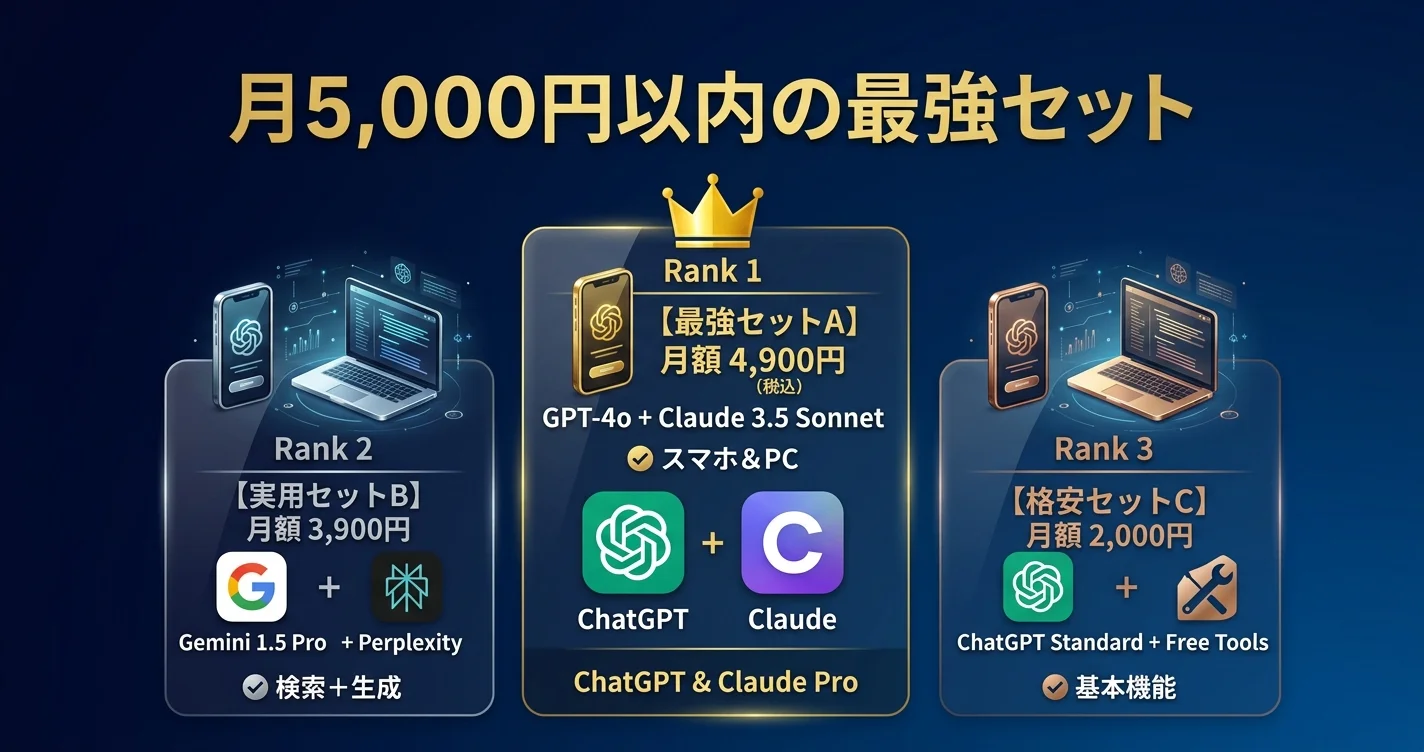月5000円以内のAI副業最強サブスクセット