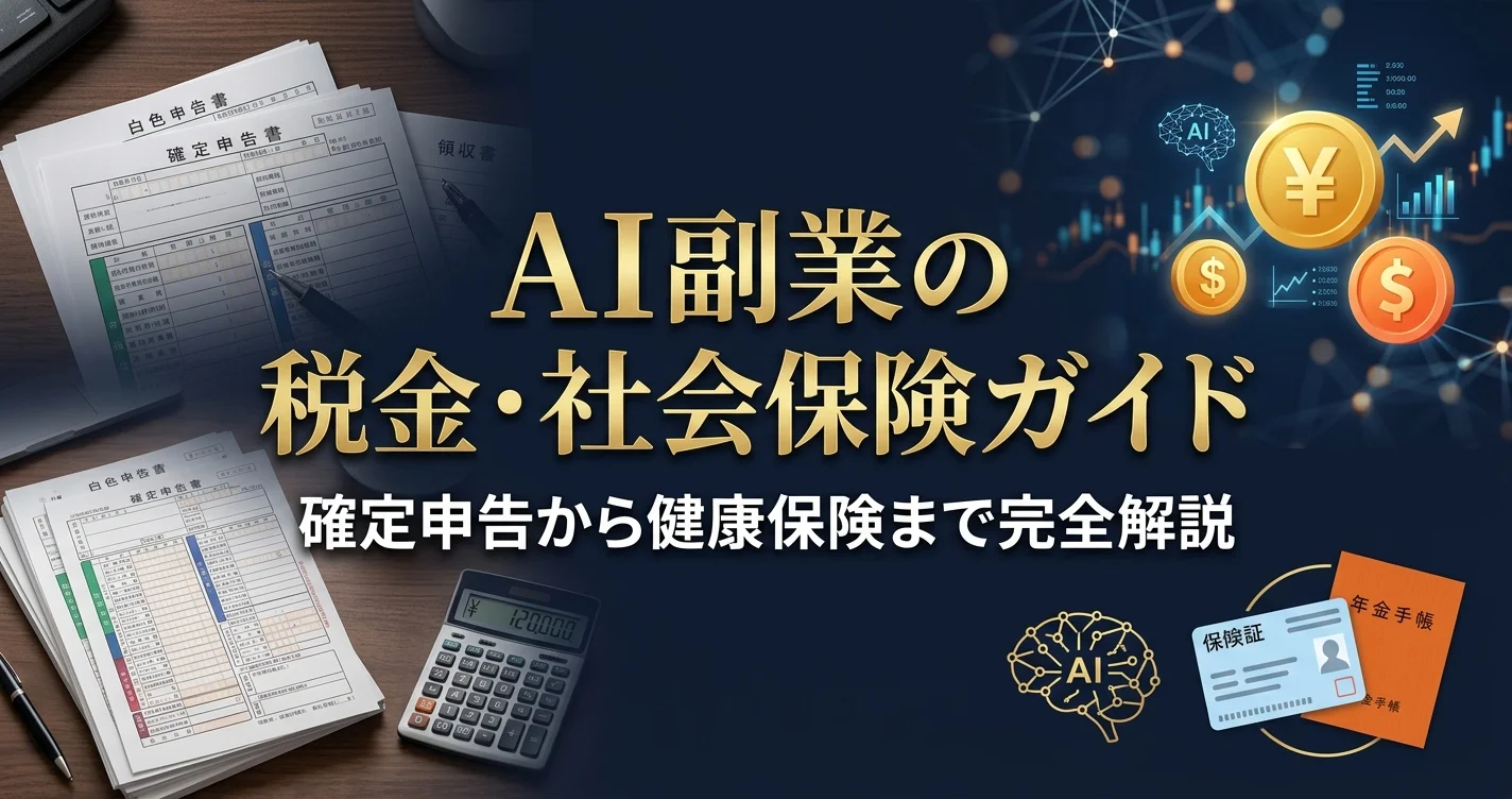 AI副業の税金・社会保険完全ガイドアイキャッチ