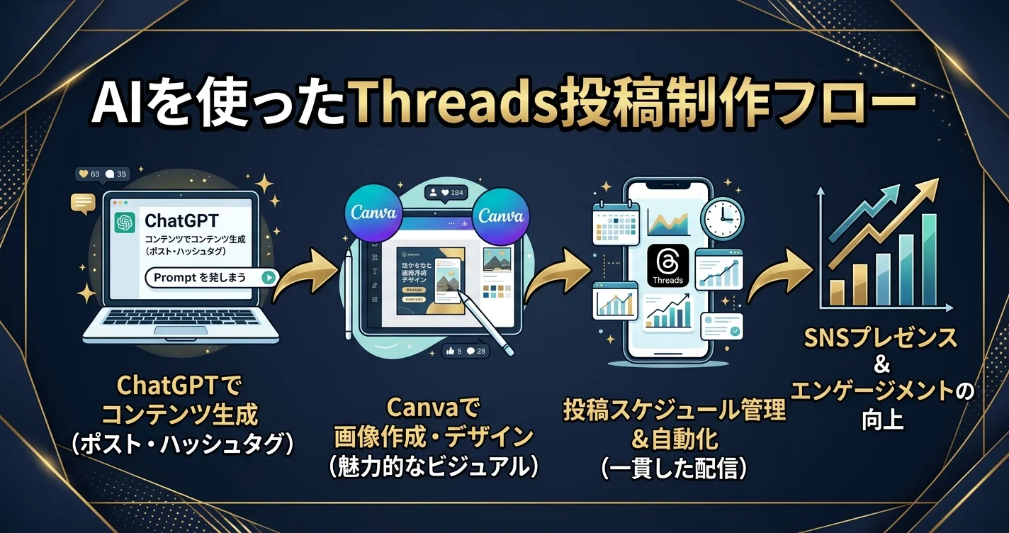 AIを使ったThreads投稿制作と自動化フローの全体像