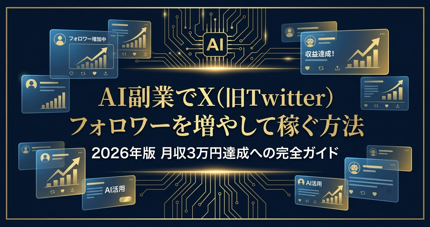 AI副業でX（旧Twitter）フォロワーを増やして稼ぐ方法