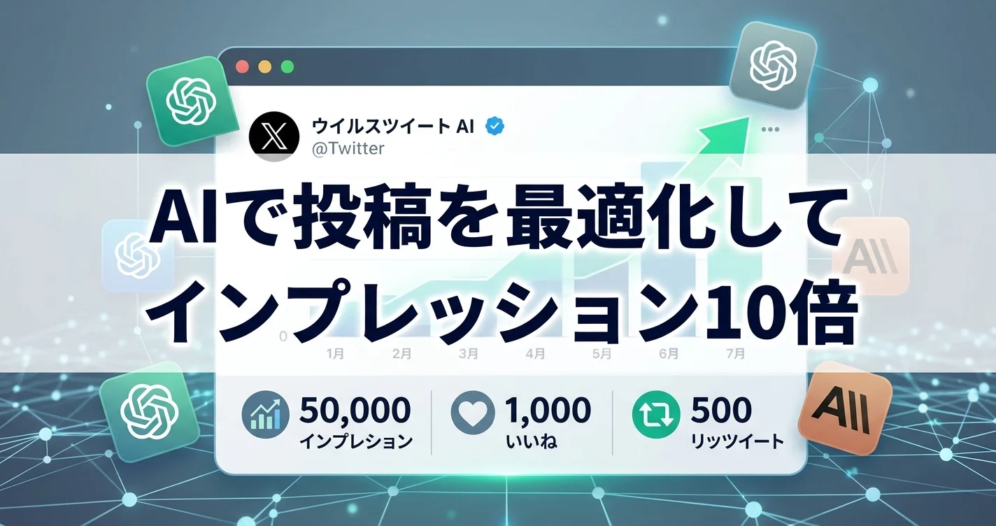 AIでX投稿を最適化してインプレッションを伸ばす方法