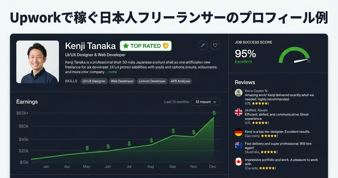 Upworkで稼ぐ日本人フリーランサーのプロフィール設計