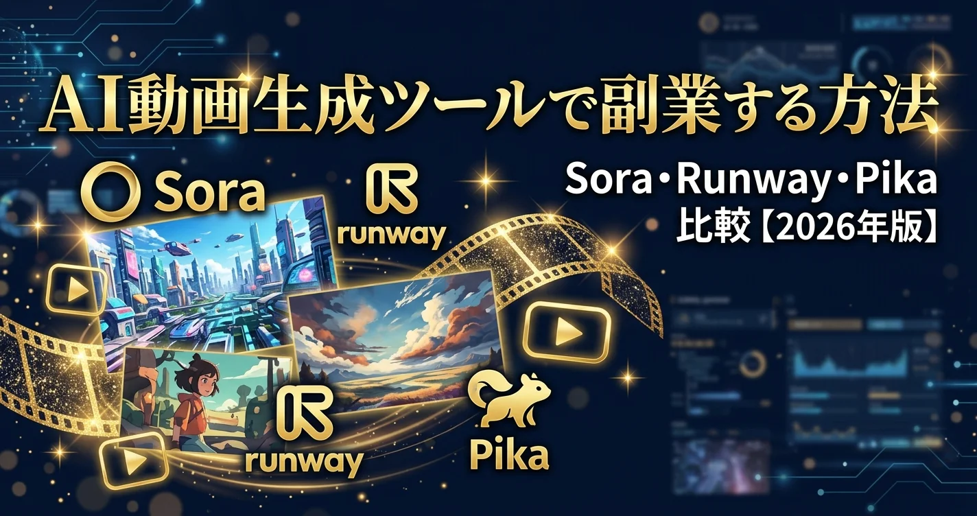 AI動画生成ツールで副業する方法【Sora・Runway・Pika比較】
