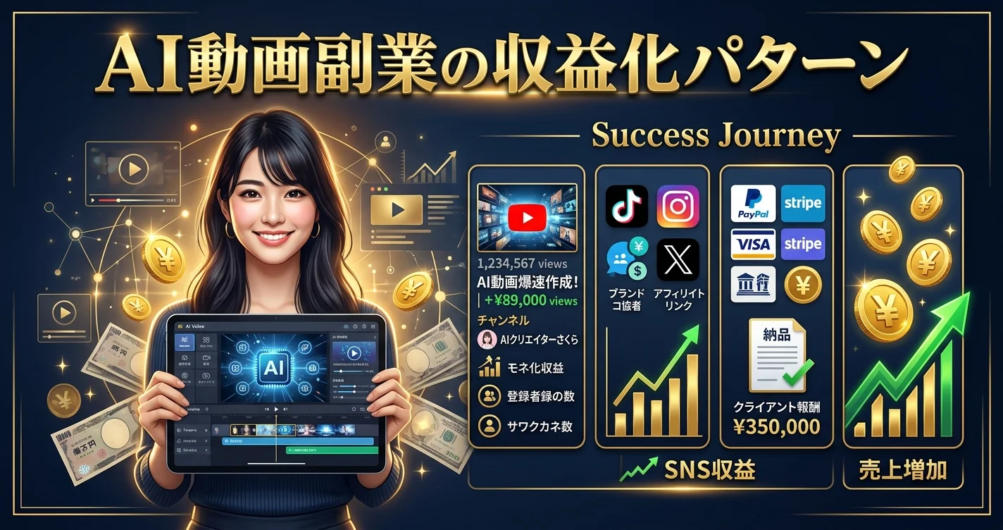 AI動画生成副業の収益化パターン5選