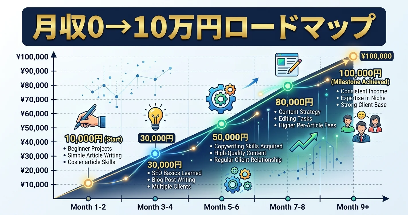 月収0→10万円ロードマップ